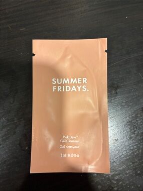 Summer Fridays Pink Dew Gel Cleanser Sachet - Peach-Toned Packaging